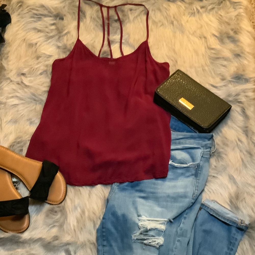 Burgundy blouse ONLY